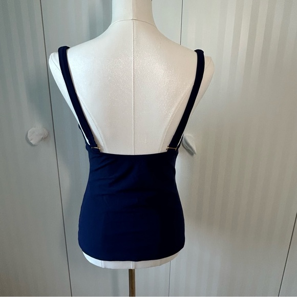 Lea Gottlieb blue gray flowers swim tankini Size UK 14 (size M or S) - Picture 3 of 8